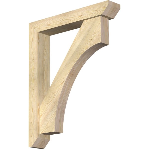 Ekena Millwork Westlake Slat Rough Sawn Bracket w/ Offset Brace, Douglas Fir, 6"W x 34"D x 42"H BKT0604X34X42WTL06RDF - main